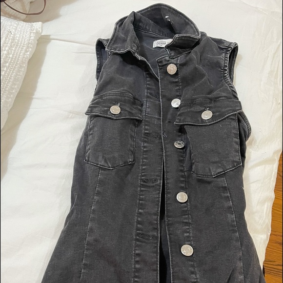 Zara Mini Jean Black Dress - Picture 3 of 4